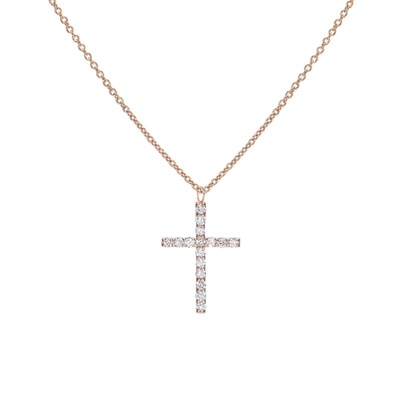 Pave Diamond Cross Necklace