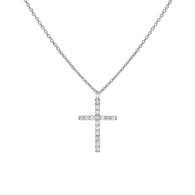 Pave Diamond Cross Necklace